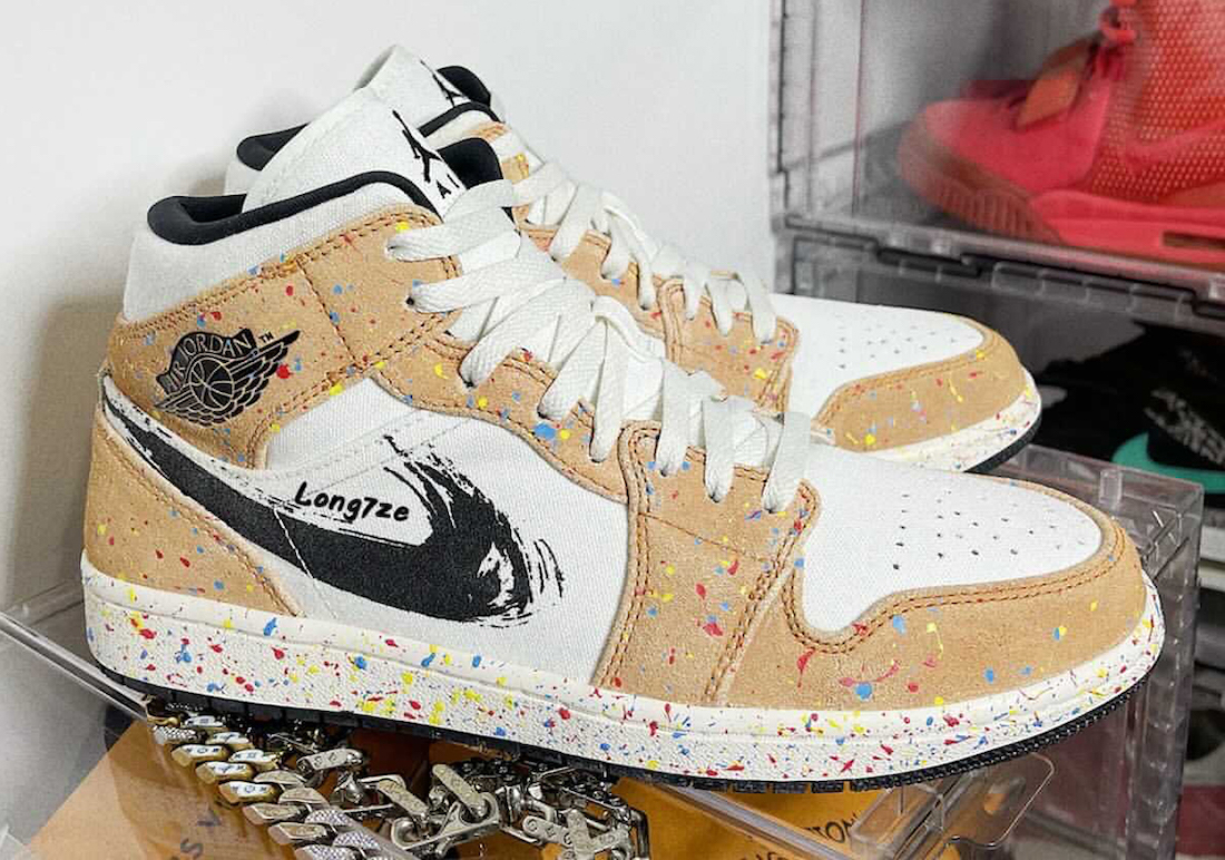 nike air jordan 1 mid se brushstroke